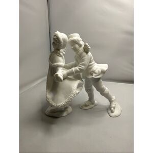 Department 56 Porcelain Winter Waltz Skaters Silhouette Holidays Retired